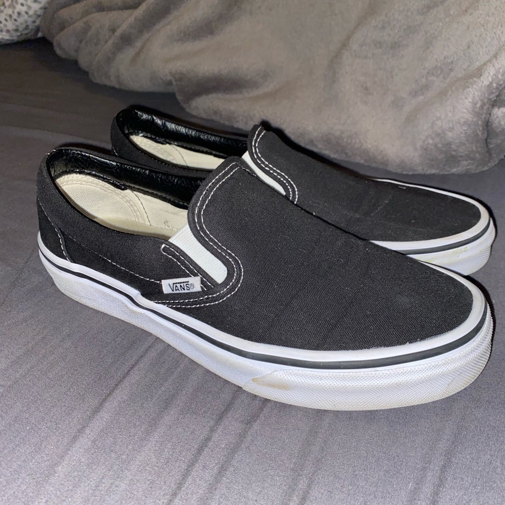 Black Vans Slip Ons